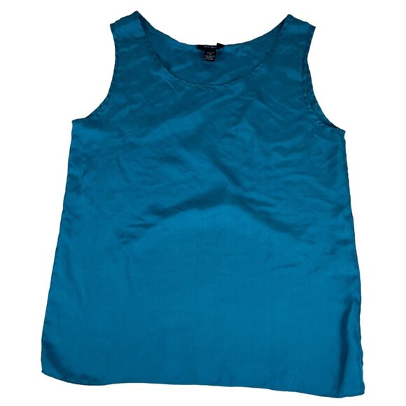 Silk House Sleeveless Shell Tank Top Women's M Blue Scoop Neck Pullover Summer - Picture 1 of 3